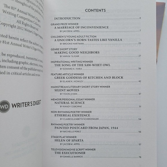 3 Books Writer's Digest Competition Collection 2012 2013 2015 81 82 84 - Picture 6 of 11